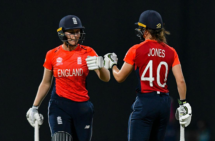 Any Jones (53) and  Natalie Sciver (52) combined for an unbroken 92-run partnership to see England past  India’s target of 113 with 17 balls to spare.(ICC photo))