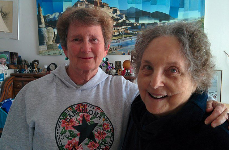 Laura (left) photographed with fellow-survivor Claire Janaro (BBC)