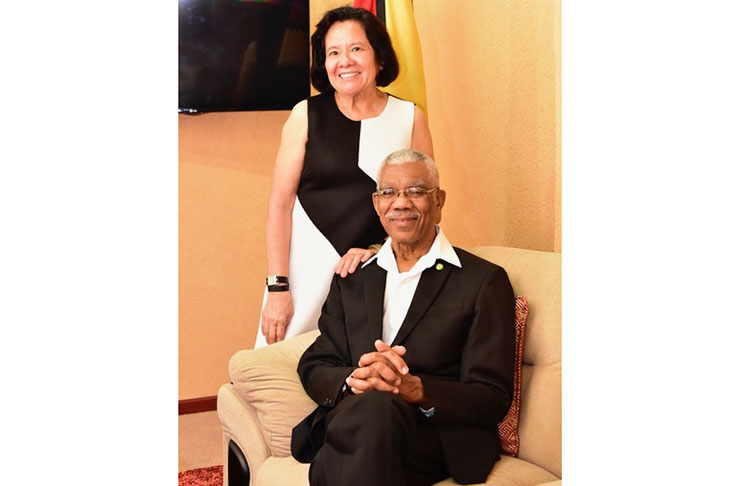 President David Granger and First Lady Sandra Granger prior to their departure for Cuba on Tuesday. (MoTP photo)