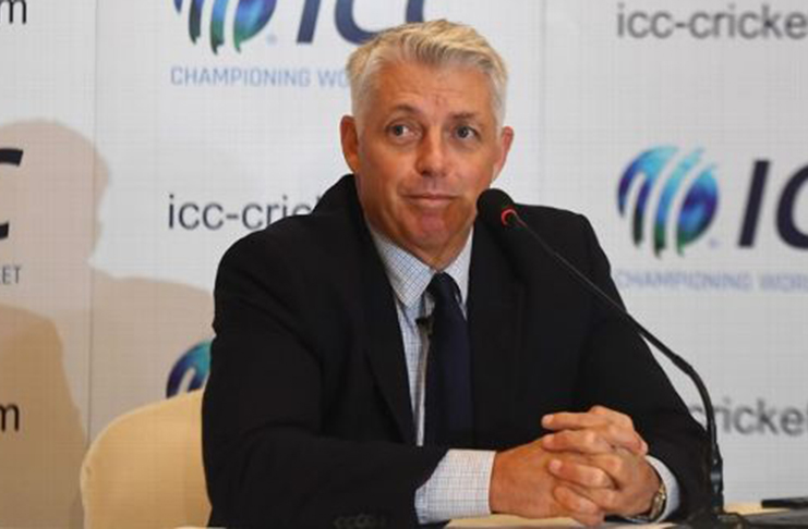 International Cricket Council chief executive officer David Richardson addresses a press conference. (Getty Images)