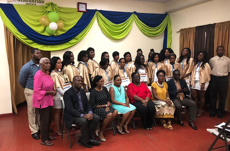 The latest batch of Generation Next graduates with members of the Board of Directors and Trustees after they would have received their certificates on Friday