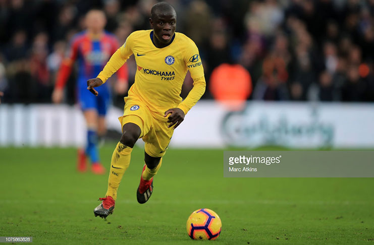 N'Golo Kante of Chelsea during the Premier League match between Crystal Palace and Chelsea FC at Selhurst Park on December 30, 2018 in London, United Kingdom. (Photo by Marc Atkins/Getty Images)