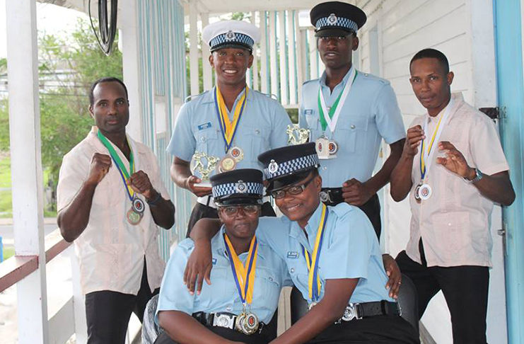 The successful Guyana Police Force ranks who participated at the Seventh Regional Ohana Kempo karate open Martial Arts Tournament.
