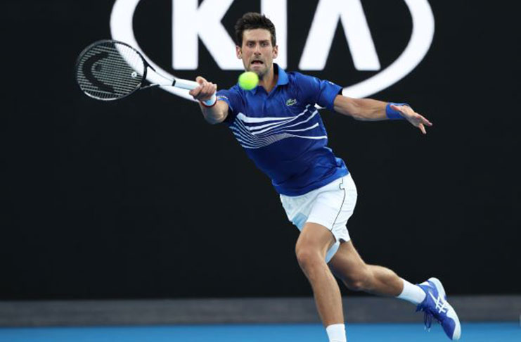 Serbia’s Novak Djokovic in action during the match against Mitchell Krueger of the U.S. (REUTERS/Lucy Nicholson)