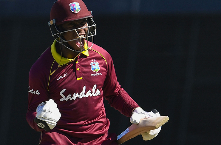 Shimron Hetmyer shows his emotion. (AFP)