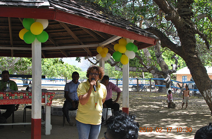 Minister within the Ministry of Indigenous Peoples’ Affairs Valerie Garrido in Karasabai on Sunday