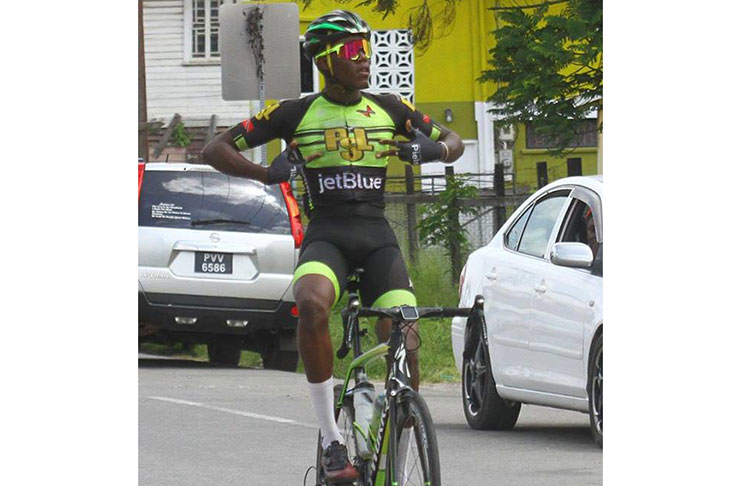 Romello Crawford took the first leg of the Burnham Memorial Three-Stage Road Race.
