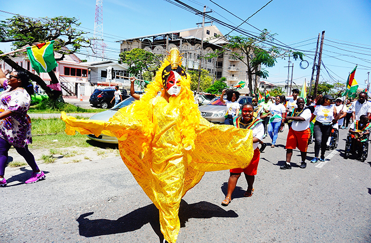 Revellers took to the streets to celebrate Mashramani