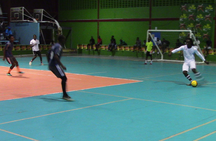 Action on the second night of the Magnum Mash Futsal Cup