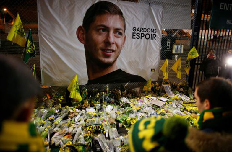 General view of tributes left outside the stadium for Emiliano Sala REUTERS/Stephane Mahe