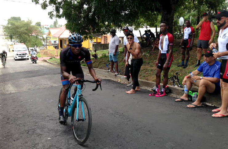 United We Stand CC’s Briton John was brilliant during his victory in the first-ever Bartica M&CC/GCF Cycling Road Race. He won $150 000 for his effort.