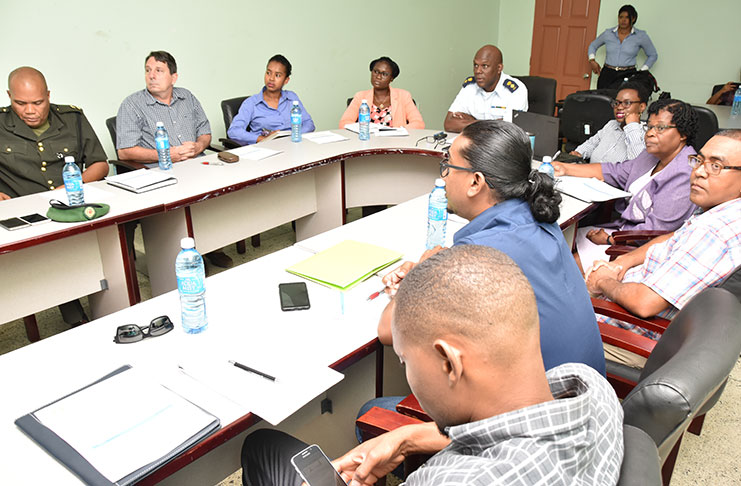 Head of the Civil Defence Commission, Lieutenant Colonel Kester Craig chairing the newly-reconstituted National Disaster Risk Reduction Coordination Platform