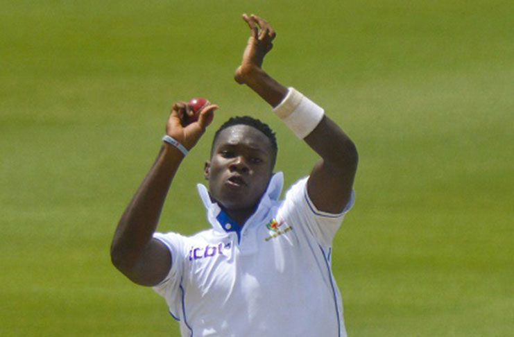 Fast bowler Keon Harding destroyed Hurricanes with five for 29.