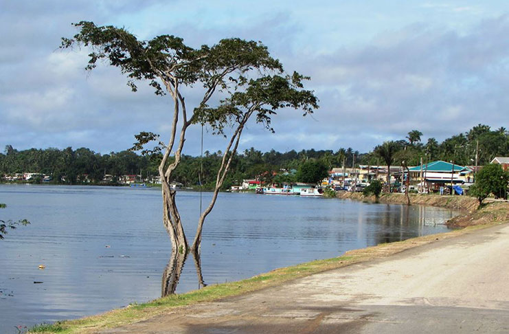 A section of the Upper Demerara River front on the Western shore