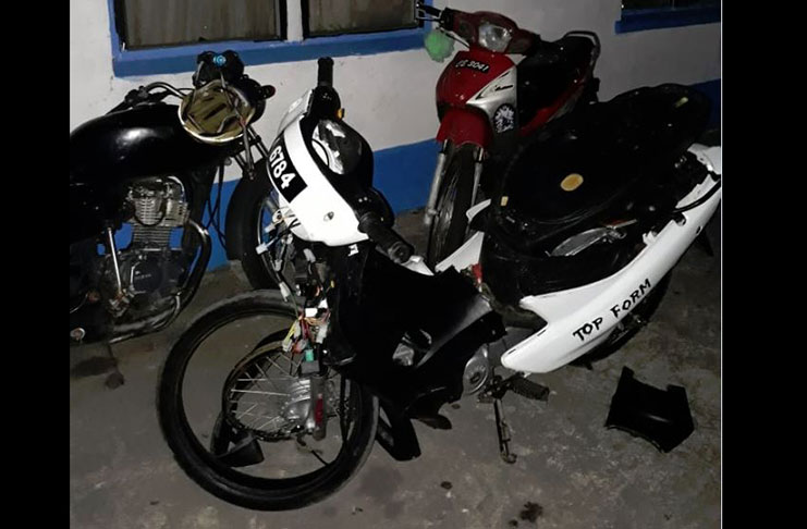 The motorcycle that was involved in the fatal accident