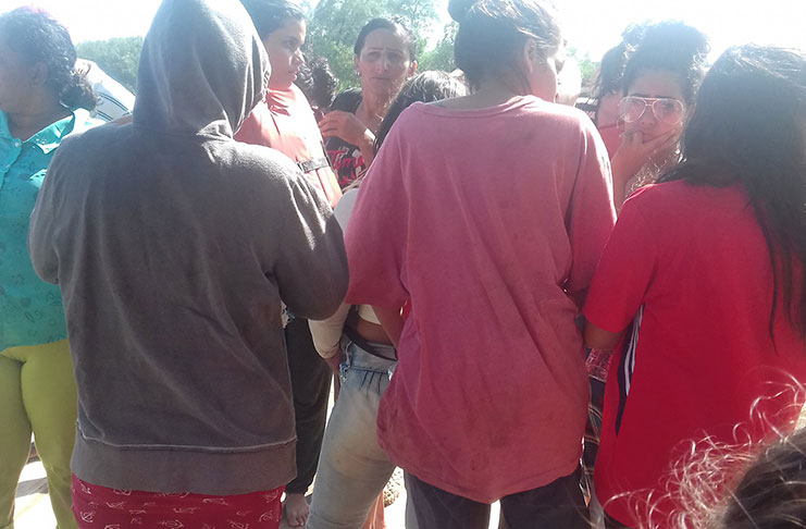 A group of Venezuelan women who were rescued following the accident on Sunday. They were taken to Mabaruma in the North West District for treatment.
