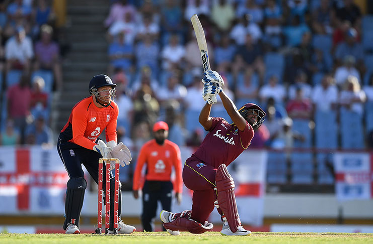 Nicholas Pooran smashed a spirited half-century to help lift West Indies to 160 for 8 (Getty Images)