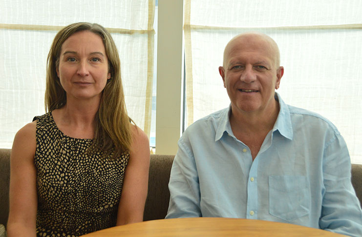 UoB Vice-chancellor Bill Rammell and Professor Helen Bailey on their recent visit to Guyana