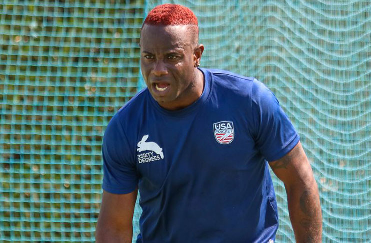 Xavier Marshall sports his dyed hair at a USA training session.