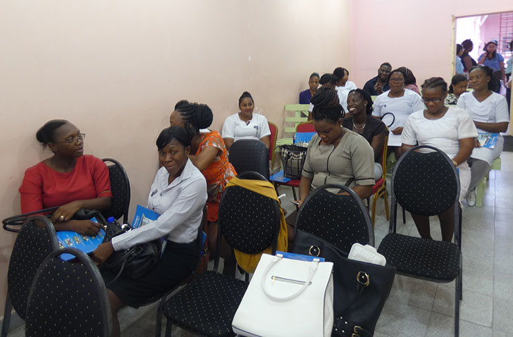 Some of the participants at the training programme at the Linden Hospital Complex