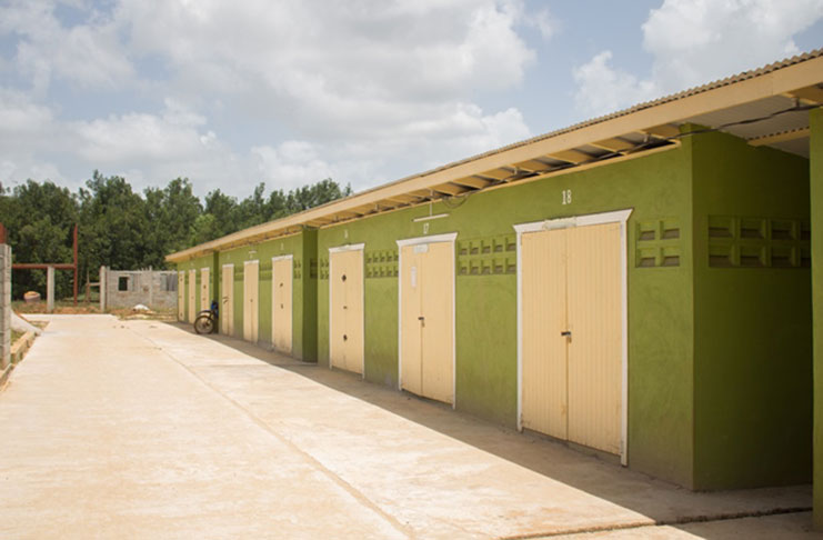 A section of the stalls built by the Ministry of Communities