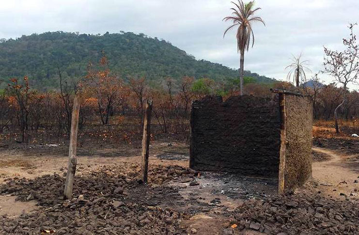 The remains of pensioner, Mario Edwards’ home.