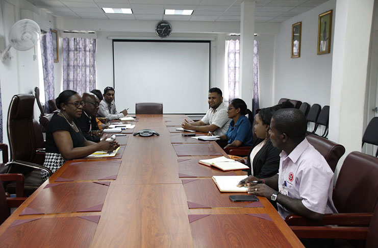 GNBS officials meeting with Education Minister, Nicolette Henry, and other education officials