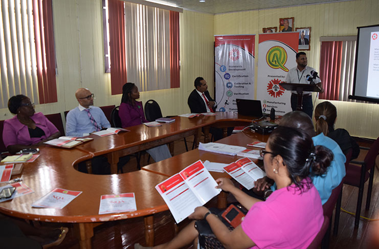 Representatives of agencies within the Ministry of Business and key private sector organisations during the meeting on Thursday