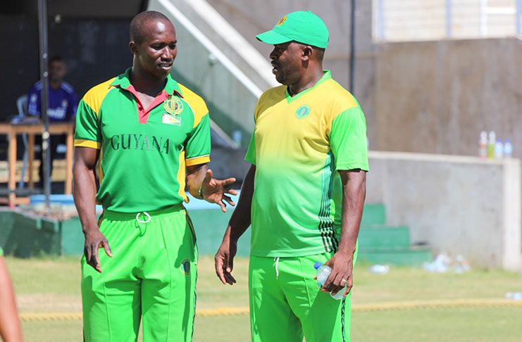 Rayon Griffith (left) is expected to be new WI fielding coach.