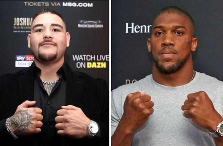 Anthony Joshua has been warned by Andy Ruiz Jr  (at left). (Image: PA WIRE)