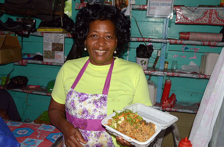 Karen Caesar, proprietor of ‘Karen’s Snackette’ and Mini Restaurant (Adrian Narine photo)