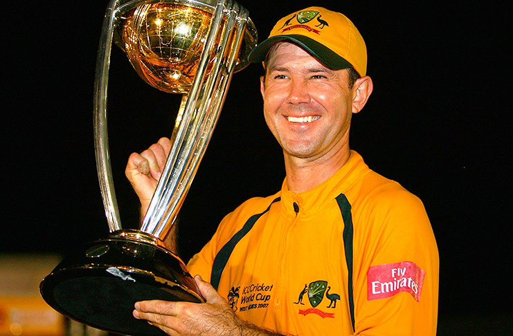 Ricky Ponting in 2007as he holds the World Cup for a third time. (Getty Images)