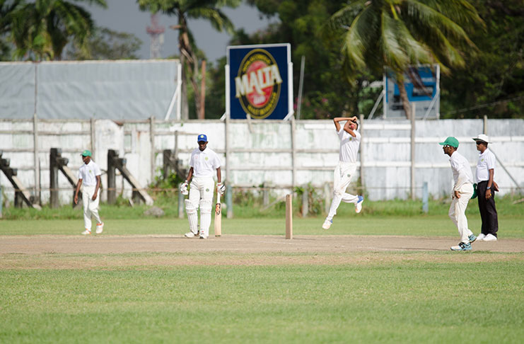 Flashback! Select U-17’s Chandrapaul Ramraj in action during the Hand-in-Hand U-19 3-Day Inter-County tournament.