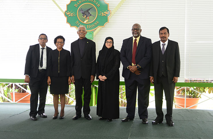 President David Granger and the newly appointed Senior Counsel (Samuel Maughn photo)