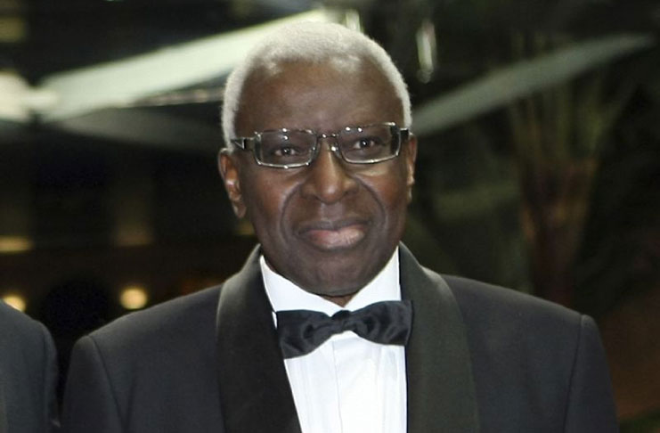 FLASHBACK: In this Nov.12, 2011file photo, President of the IAAF (International Association of Athletics Federations) Lamine Diak poses at 2011 World Athletics Gala Awards, in Monaco.