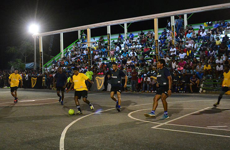 Flashback: Action from last year’s edition in the Guinness ‘Greatest of the Streets’ Bartica Championship at the Community Centre tarmac.