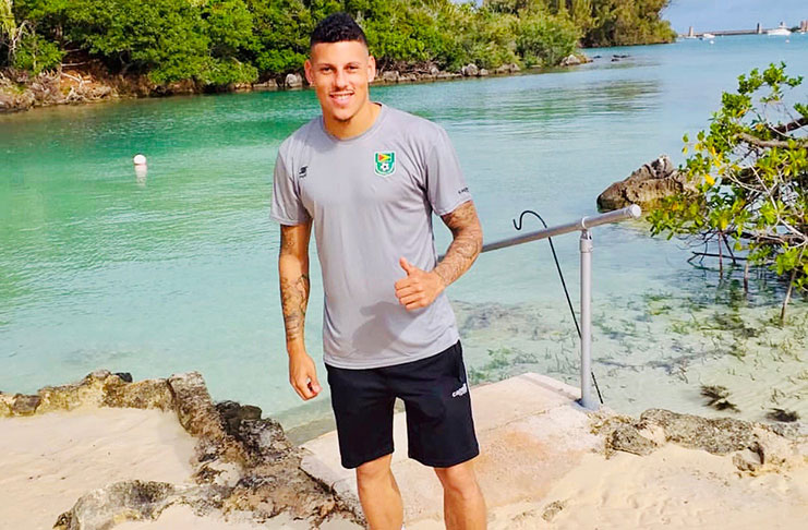 Matthew Briggs in Bermuda where he will be against against the hosts on June 6 in a Friendly International.