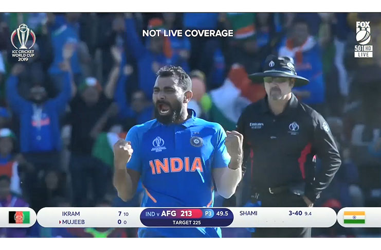 India's Mohammad Shami took a final-over hat-trick to seal a tense win over Afghanistan.