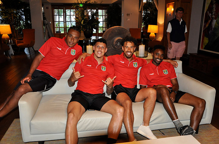 Warren Creavalle pictured with teammates, from left: Neil Danns, Matthew Briggs and Sam Cox.