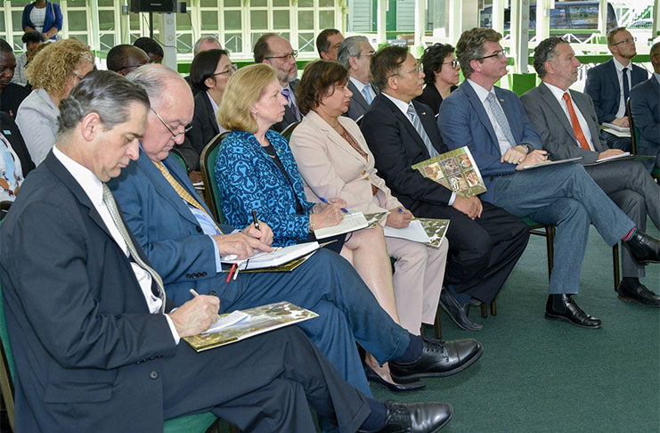 Members of the Diplomatic Community during their engagement with President David Granger on Thursday