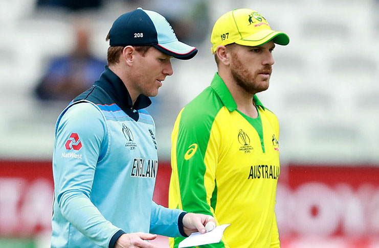 England’s Eoin Morgan (left) and Australia’s Aaron Finch