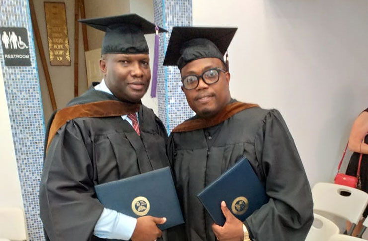 Senior Superintendent Edmond Cooper and Attorney-at-Law, Dexter Todd, graduated with their Masters in Legal Studies from Charisma University, Turks and Caicos Islands, British West Indies