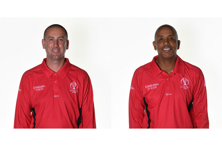 Englishman Michael Gough (left) and Trinidadian Joel Wilson have been named in ICC Elite Panel of Umpires.