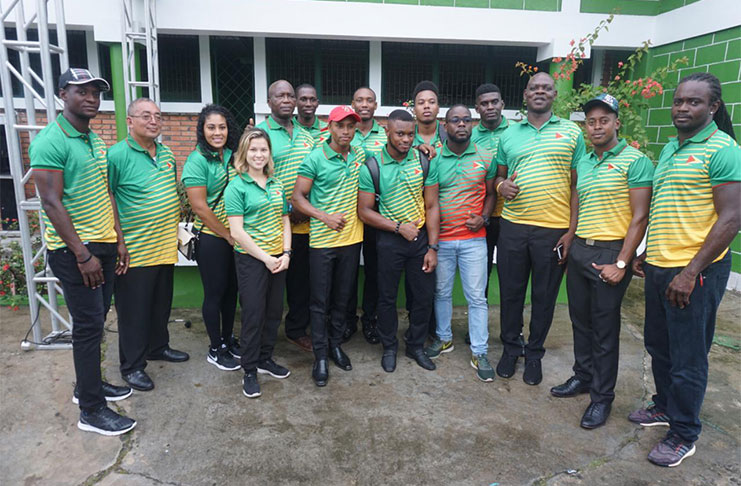 Some members of the Squash, Rugby and Boxing contingent prior to their departure for Lima, Peru, for the Pan Am Games.