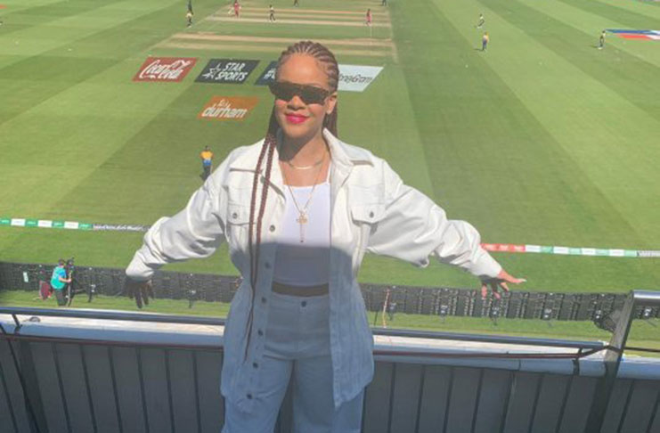 Rihanna  posed for the West Indies twitter page (Picture: Windies Cricket)