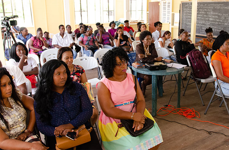 A section of the participants who benefitted from the Small Business Bureau’s (SBB) Citizens Security Strengthening Programme (CSSP) (Delano Williams photo)