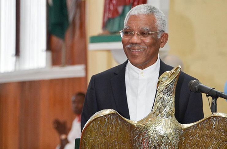  President David Granger addressing the congregation on Sunday