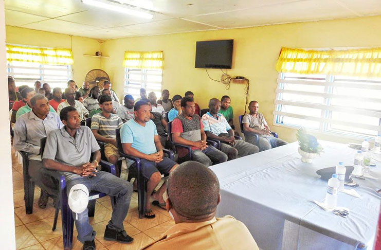 Truck operators paying rapt attention at the meeting