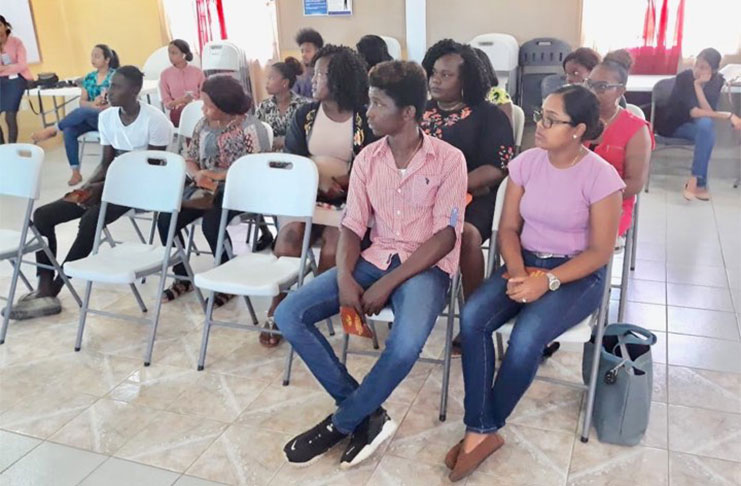 Beneficiaries of the grants at the handing-over exercise held at Babu Jaan, Port Mourant