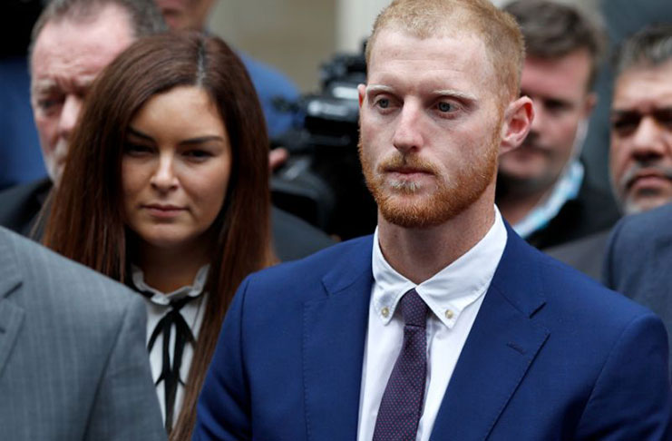 Ben Stokes and wife Clare outside Bristol Crown Court. (Photo by REUTERS/Peter Nicholls)